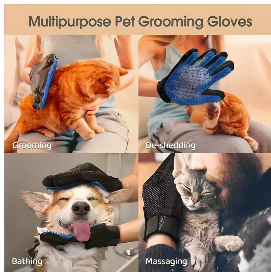 Cat Grooming Glove — Deshedding & Massage Brush