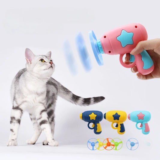 Flying Disc Launcher – Interactive Chase Toy for Cats