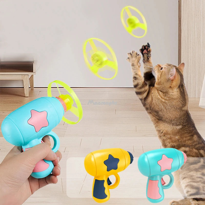Flying Disc Launcher – Interactive Chase Toy for Cats