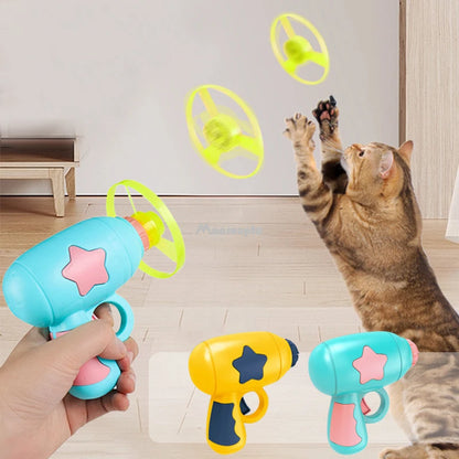 Flying Disc Launcher – Interactive Chase Toy for Cats